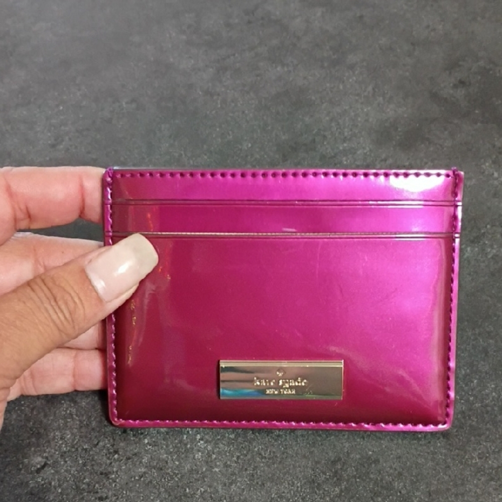 kate spade Metallic Fuchsia Card Holder